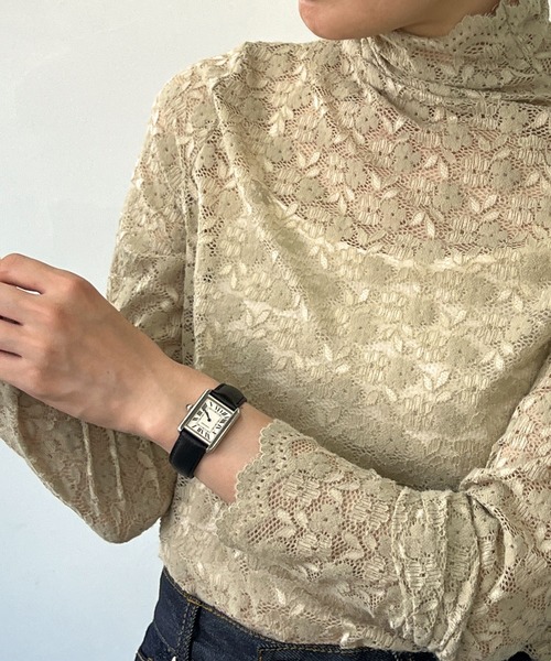 chuclla（チュクラ）の「レーシー シアータートルトップス chw22a087（Tシャツ/カットソー・レディース・ベージュ・FREE）」の6枚目の写真