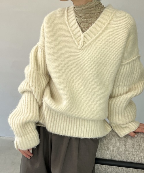 chuclla（チュクラ）の「レーシー シアータートルトップス chw22a087（Tシャツ/カットソー・レディース・ベージュ・FREE）」の9枚目の写真