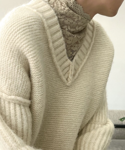 chuclla（チュクラ）の「レーシー シアータートルトップス chw22a087（Tシャツ/カットソー・レディース・ベージュ・FREE）」の11枚目の写真