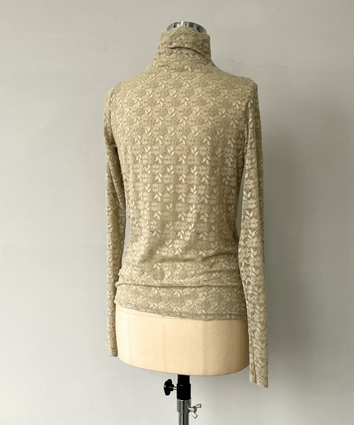 chuclla（チュクラ）の「レーシー シアータートルトップス chw22a087（Tシャツ/カットソー・レディース・ベージュ・FREE）」の14枚目の写真