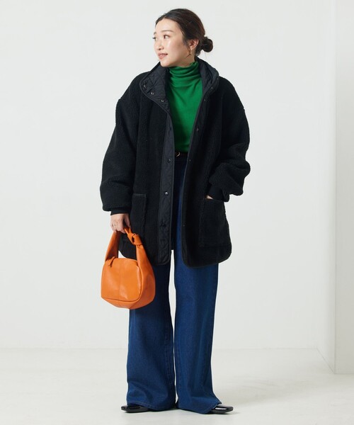 FREAK'S STORE（フリークスストア）の「【WEB限定】リバーシブルボアハーフコート/2WAY（ボア・キルティング）（その他アウター・レディース・ブラック/ブラウン/ナチュラル/オリーブ・ﾌﾘ-）」の20枚目の写真