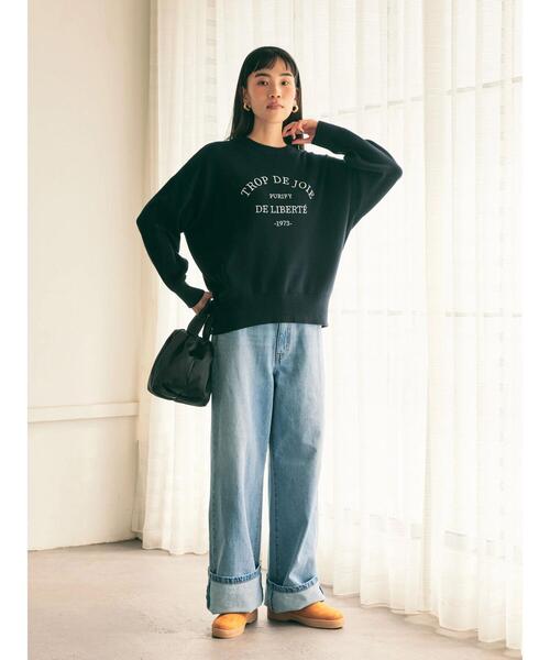 AMERICAN HOLIC(アメリカンホリック)の「刺繍ロゴニットプルオーバー(ニット/セーター・レディース・ブラウン/グリーン/ネイビー・M/L)」の22枚目の写真