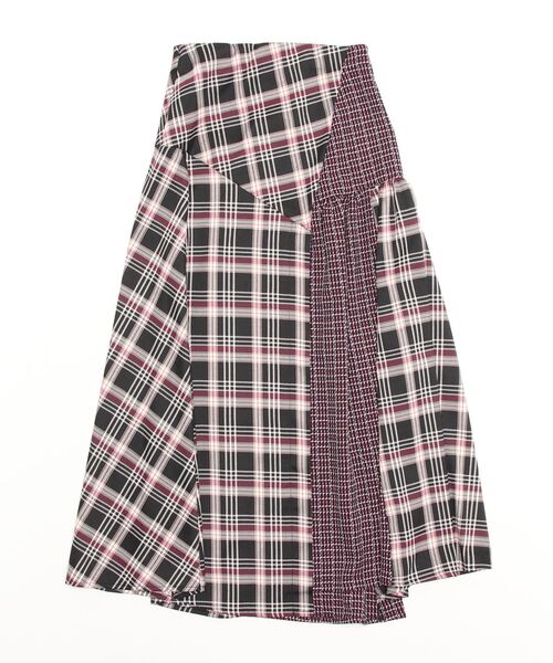 AULA AILA（アウラアイラ）の「AULA AILA/アウラアイラ/別注チェックコンビスカート（スカート・レディース・ブラック/ネイビー・1/0）」の8枚目の写真