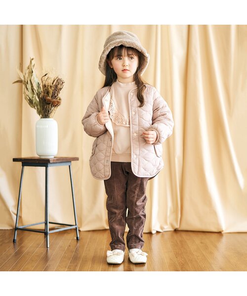 apres les cours（アプレレクール）の「ヨークレーストレーナー（スウェット・キッズ・ブラウン/ベビーピンク/サックスブルー/ラベンダー/ミント/エンジ・100/130/140/80/90/120/110）」の7枚目の写真