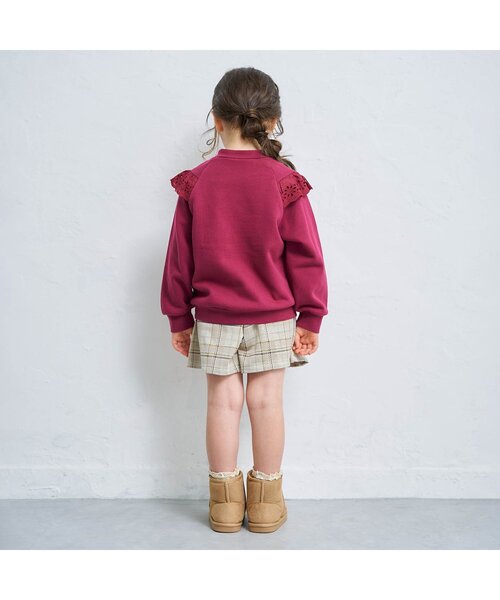 apres les cours（アプレレクール）の「ヨークレーストレーナー（スウェット・キッズ・ブラウン/ベビーピンク/サックスブルー/ラベンダー/ミント/エンジ・100/130/140/80/90/120/110）」の13枚目の写真