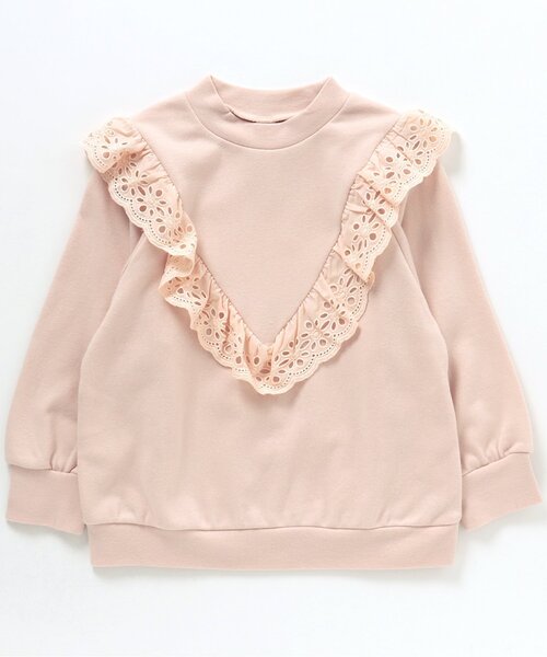 apres les cours（アプレレクール）の「ヨークレーストレーナー（スウェット・キッズ・ブラウン/ベビーピンク/サックスブルー/ラベンダー/ミント/エンジ・100/130/140/80/90/120/110）」の18枚目の写真