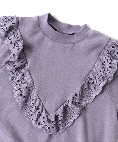 apres les cours（アプレレクール）の「ヨークレーストレーナー（スウェット・キッズ・ブラウン/ベビーピンク/サックスブルー/ラベンダー/ミント/エンジ・100/130/140/80/90/120/110）」の15枚目の写真