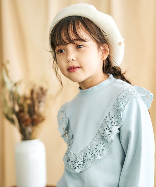 apres les cours（アプレレクール）の「ヨークレーストレーナー（スウェット・キッズ・ブラウン/ベビーピンク/サックスブルー/ラベンダー/ミント/エンジ・100/130/140/80/90/120/110）」の17枚目の写真