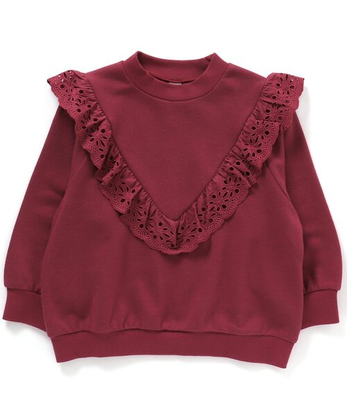 apres les cours（アプレレクール）の「ヨークレーストレーナー（スウェット・キッズ・ブラウン/ベビーピンク/サックスブルー/ラベンダー/ミント/エンジ・100/130/140/80/90/120/110）」の14枚目の写真