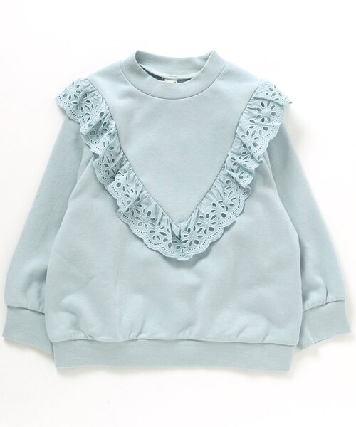 apres les cours（アプレレクール）の「ヨークレーストレーナー（スウェット・キッズ・ブラウン/ベビーピンク/サックスブルー/ラベンダー/ミント/エンジ・100/130/140/80/90/120/110）」の22枚目の写真