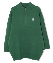 ハーフジップニットワンピース