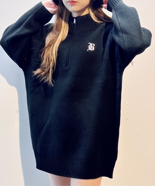 one way（ワンウェイ）の「ハーフジップニットワンピース（ニット/セーター・レディース・ホワイト/ライトグレー/ブラック/ダークブルー/グリーン・FREE）」の12枚目の写真