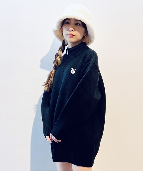 one way（ワンウェイ）の「ハーフジップニットワンピース（ニット/セーター・レディース・ホワイト/ライトグレー/ブラック/ダークブルー/グリーン・FREE）」の15枚目の写真