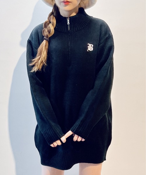 one way（ワンウェイ）の「ハーフジップニットワンピース（ニット/セーター・レディース・ホワイト/ライトグレー/ブラック/ダークブルー/グリーン・FREE）」の13枚目の写真