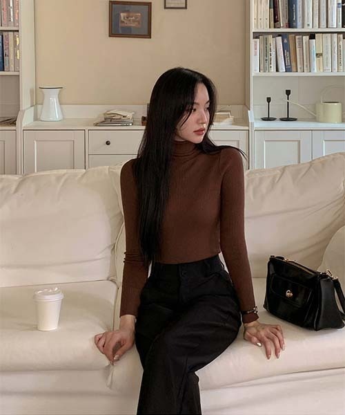 SONA（ソナ）の「SONYUNARA 体型カバーツーボタンストレートスラックス（スラックス・レディース・ブラック/ブラック系その他・SMALL/MEDIUM/S/M）」の10枚目の写真