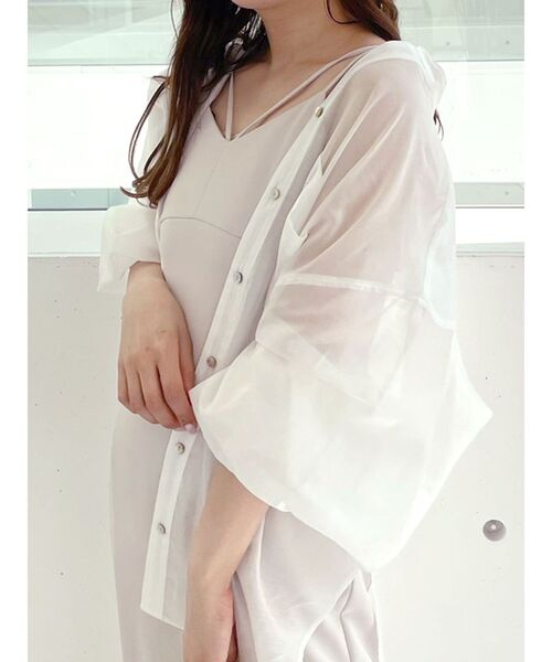 MERCURYDUO（マーキュリーデュオ）の「バックタックスキッパーシアーシャツ（シャツ/ブラウス・レディース・オフホワイト/ピンク/ベージュ/ミント/ライトブルー・FREE）」の10枚目の写真