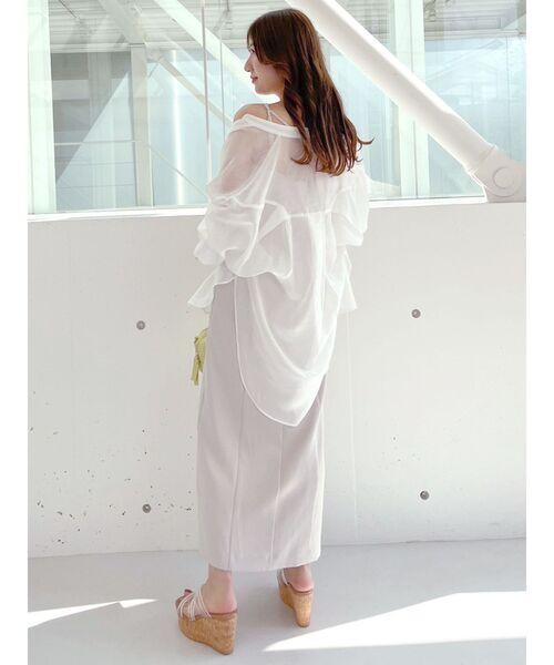 MERCURYDUO（マーキュリーデュオ）の「バックタックスキッパーシアーシャツ（シャツ/ブラウス・レディース・オフホワイト/ピンク/ベージュ/ミント/ライトブルー・FREE）」の11枚目の写真