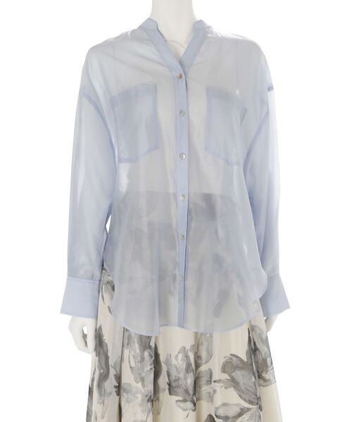 MERCURYDUO（マーキュリーデュオ）の「バックタックスキッパーシアーシャツ（シャツ/ブラウス・レディース・オフホワイト/ピンク/ベージュ/ミント/ライトブルー・FREE）」の19枚目の写真