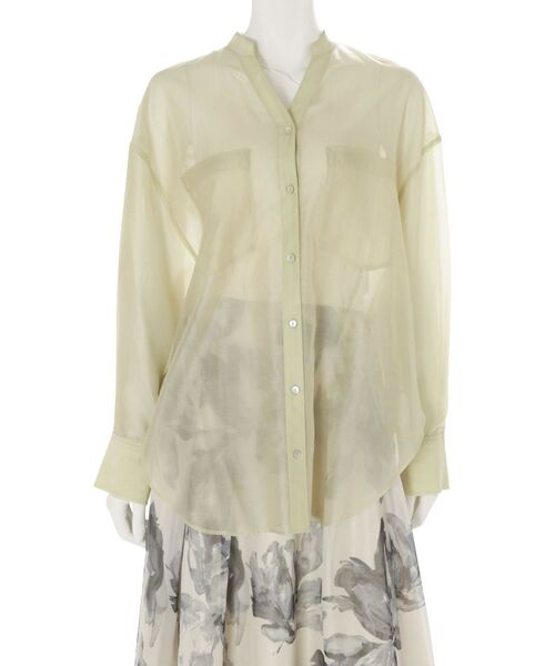 MERCURYDUO（マーキュリーデュオ）の「バックタックスキッパーシアーシャツ（シャツ/ブラウス・レディース・オフホワイト/ピンク/ベージュ/ミント/ライトブルー・FREE）」の20枚目の写真