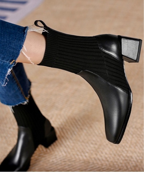 Burner(バーナー)の「【OKUOKU 0909】ソックスブーツ oku-shoes-658169420201-46(ブーツ・レディース・A/B/C・36/38/40)」の1枚目の写真