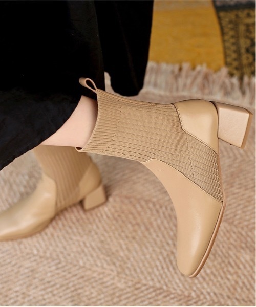 Burner(バーナー)の「【OKUOKU 0909】ソックスブーツ oku-shoes-658169420201-46(ブーツ・レディース・A/B/C・36/38/40)」の4枚目の写真