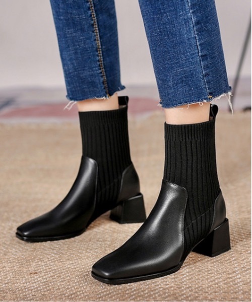 Burner(バーナー)の「【OKUOKU 0909】ソックスブーツ oku-shoes-658169420201-46(ブーツ・レディース・A/B/C・36/38/40)」の5枚目の写真