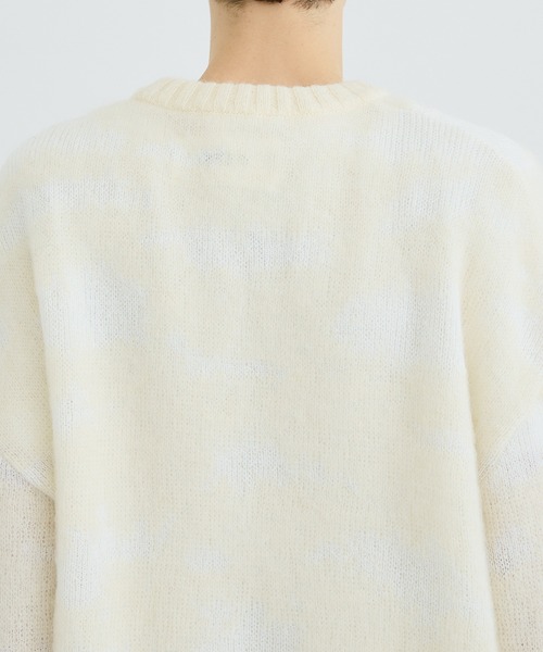 city(シティ)の「PEELING CREW/ジャガード柄クルーネックニット(ニット/セーター・メンズ・ホワイト/ブラック・1/2)」の11枚目の写真