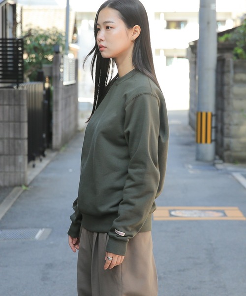 【THISISNEVERTHAT】ワイドラグビークルーネックバイオレット セール】USAコットン!Good wear グッドウェア クルーネック