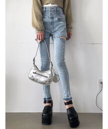 EMODA | サイドカットハイウエストパギンス(デニムパンツ)