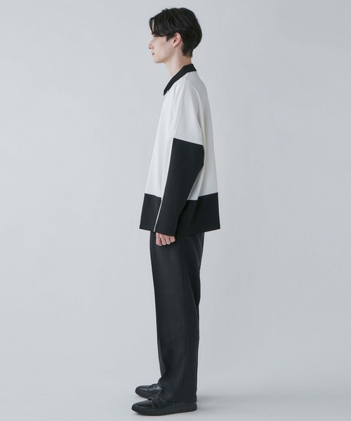 LUCY（ルーシー）の「LUCY/ドルマンポンチ ハーフZIPプルオーバー（スウェット・メンズ・ベージュ/ホワイト・LARGE/MEDIUM）」の6枚目の写真