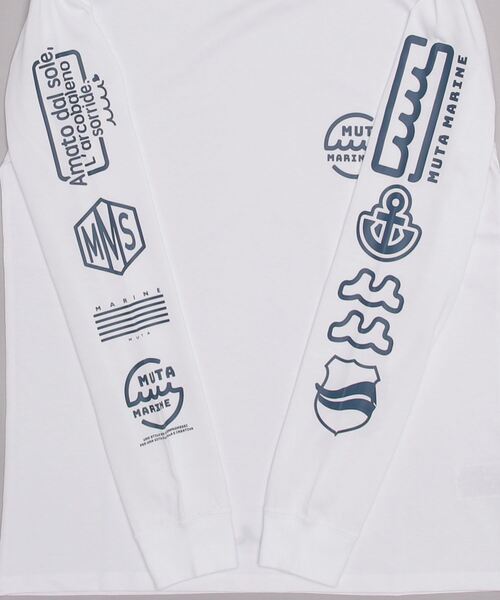 muta marine（ムータ・マリン）の「muta MARINE/ムータ マリン/別注ロングスリーブ Tシャツ（Tシャツ/カットソー・メンズ・ブラック/ホワイト・L/M/XL）」の4枚目の写真