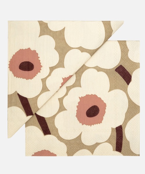 marimekko(マリメッコ)の「Unikko カクテルナプキン25X25(キッチンツール・レディース・ベージュ系その他・FREE)」の1枚目の写真