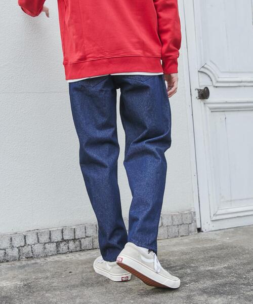 coen（コーエン）の「デニムストレートパンツ（デニムパンツ・メンズ・ブラック/ネイビー・S/M/L/XL）」の5枚目の写真