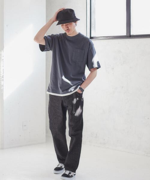 coen（コーエン）の「デニムストレートパンツ（デニムパンツ・メンズ・ブラック/ネイビー・S/M/L/XL）」の11枚目の写真