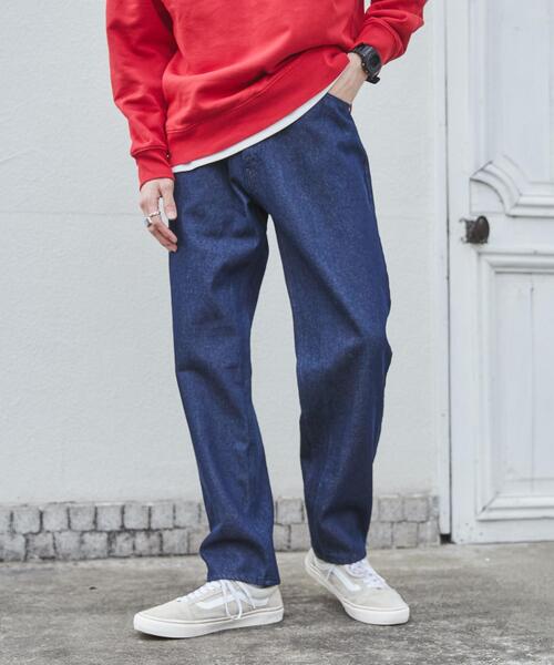 coen（コーエン）の「デニムストレートパンツ（デニムパンツ・メンズ・ブラック/ネイビー・S/M/L/XL）」の15枚目の写真