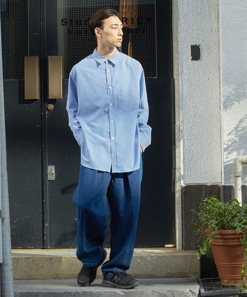 LOWRYS FARM（ローリーズファーム）の「インタックデニムパンツ　178202（デニムパンツ・メンズ・ブルー/ブラック・MEDIUM/LARGE）」の8枚目の写真