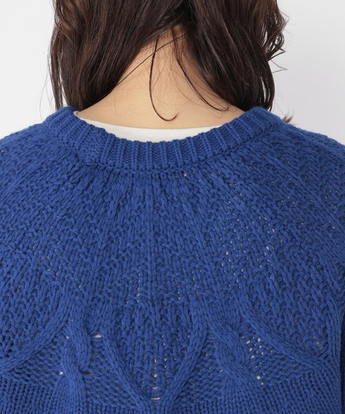 studio CLIP（スタディオクリップ）の「3ゲージ求心柄ニットプルオーバー（ニット/セーター・レディース・オフホワイト/ブルー/グリーン/レッド・FREE）」の19枚目の写真