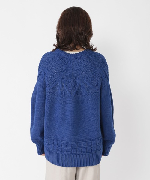 studio CLIP（スタディオクリップ）の「3ゲージ求心柄ニットプルオーバー（ニット/セーター・レディース・オフホワイト/ブルー/グリーン/レッド・FREE）」の15枚目の写真