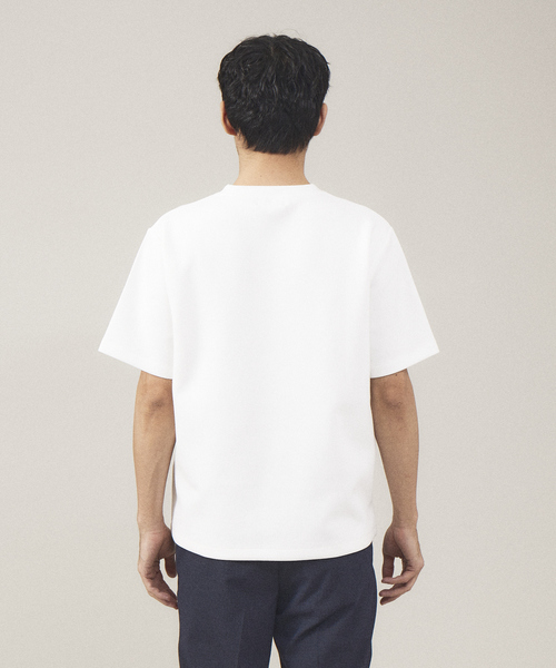 ABAHOUSE GRAY（アバハウスグレイ）の「【Lumiere】シルキー ダンボール ロゴ 半袖Tシャツ（Tシャツ/カットソー・メンズ・グレイッシュベージュ/チャコールグレー/グレイッシュブルー/ホワイト/グリーン/ダークグリーン/スモークピンク/ネイビー・46/48）」の12枚目の写真