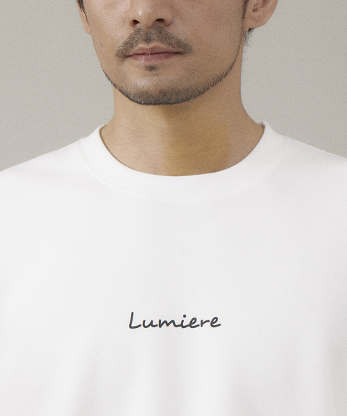 ABAHOUSE GRAY（アバハウスグレイ）の「【Lumiere】シルキー ダンボール ロゴ 半袖Tシャツ（Tシャツ/カットソー・メンズ・グレイッシュベージュ/チャコールグレー/グレイッシュブルー/ホワイト/グリーン/ダークグリーン/スモークピンク/ネイビー・46/48）」の13枚目の写真