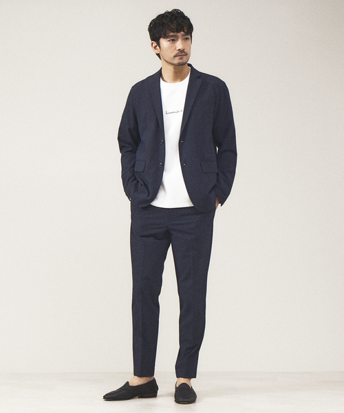 ABAHOUSE GRAY（アバハウスグレイ）の「【Lumiere】シルキー ダンボール ロゴ 半袖Tシャツ（Tシャツ/カットソー・メンズ・グレイッシュベージュ/チャコールグレー/グレイッシュブルー/ホワイト/グリーン/ダークグリーン/スモークピンク/ネイビー・46/48）」の16枚目の写真