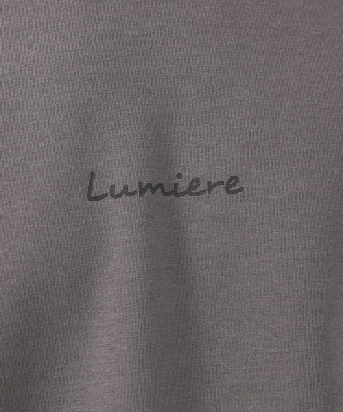 ABAHOUSE GRAY（アバハウスグレイ）の「【Lumiere】シルキー ダンボール ロゴ 半袖Tシャツ（Tシャツ/カットソー・メンズ・グレイッシュベージュ/チャコールグレー/グレイッシュブルー/ホワイト/グリーン/ダークグリーン/スモークピンク/ネイビー・46/48）」の21枚目の写真