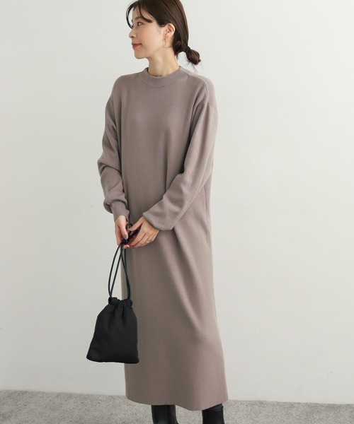 URBAN RESEARCH DOORS（アーバンリサーチドアーズ）の「ボトルネックKNITワンピース（ワンピース・レディース・ブルー系その他/ブラック/グレー系その他・MEDIUM）」の9枚目の写真