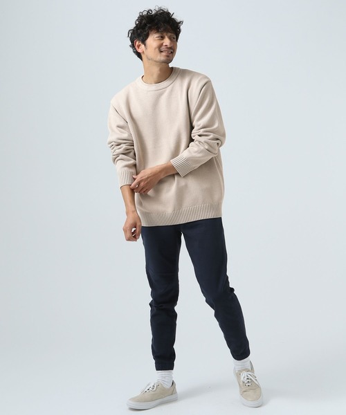 BAYFLOW（ベイフロー）の「フェードカラーニットプルオーバー（ニット/セーター・メンズ・カーキ/ベージュ/ネイビー/ブラック・MEDIUM/LARGE）」の18枚目の写真