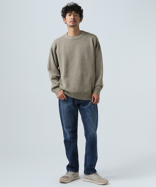 BAYFLOW（ベイフロー）の「フェードカラーニットプルオーバー（ニット/セーター・メンズ・カーキ/ベージュ/ネイビー/ブラック・MEDIUM/LARGE）」の12枚目の写真