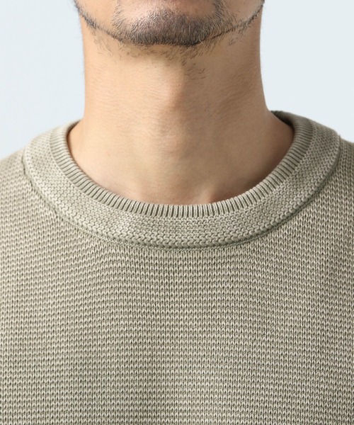 BAYFLOW（ベイフロー）の「フェードカラーニットプルオーバー（ニット/セーター・メンズ・カーキ/ベージュ/ネイビー/ブラック・MEDIUM/LARGE）」の5枚目の写真