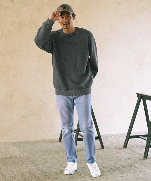 BAYFLOW（ベイフロー）の「フェードカラーニットプルオーバー（ニット/セーター・メンズ・カーキ/ベージュ/ネイビー/ブラック・MEDIUM/LARGE）」の20枚目の写真