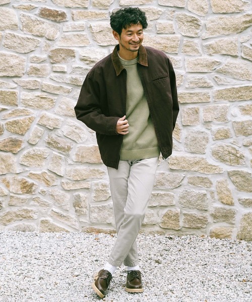 BAYFLOW（ベイフロー）の「フェードカラーニットプルオーバー（ニット/セーター・メンズ・カーキ/ベージュ/ネイビー/ブラック・MEDIUM/LARGE）」の22枚目の写真