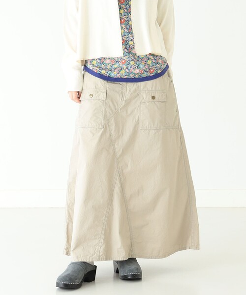 BEAMS BOY / コットン ブッシュ スカート サイズ0 BEAMS BOY（ビームスボーイ）の「BEAMS BOY / コットン ブッシュ