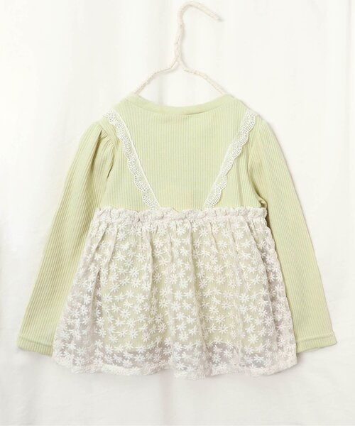 apres les cours(アプレレクール)の「お花レースドッキングトップス(Tシャツ/カットソー・キッズ・ラベンダー/ピンク/アイボリー・80/90/100/110/120/130/140)」の11枚目の写真